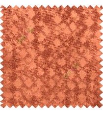 Orange color solid texture finished surface texture gradients geometric dice shapes polyester main curtain